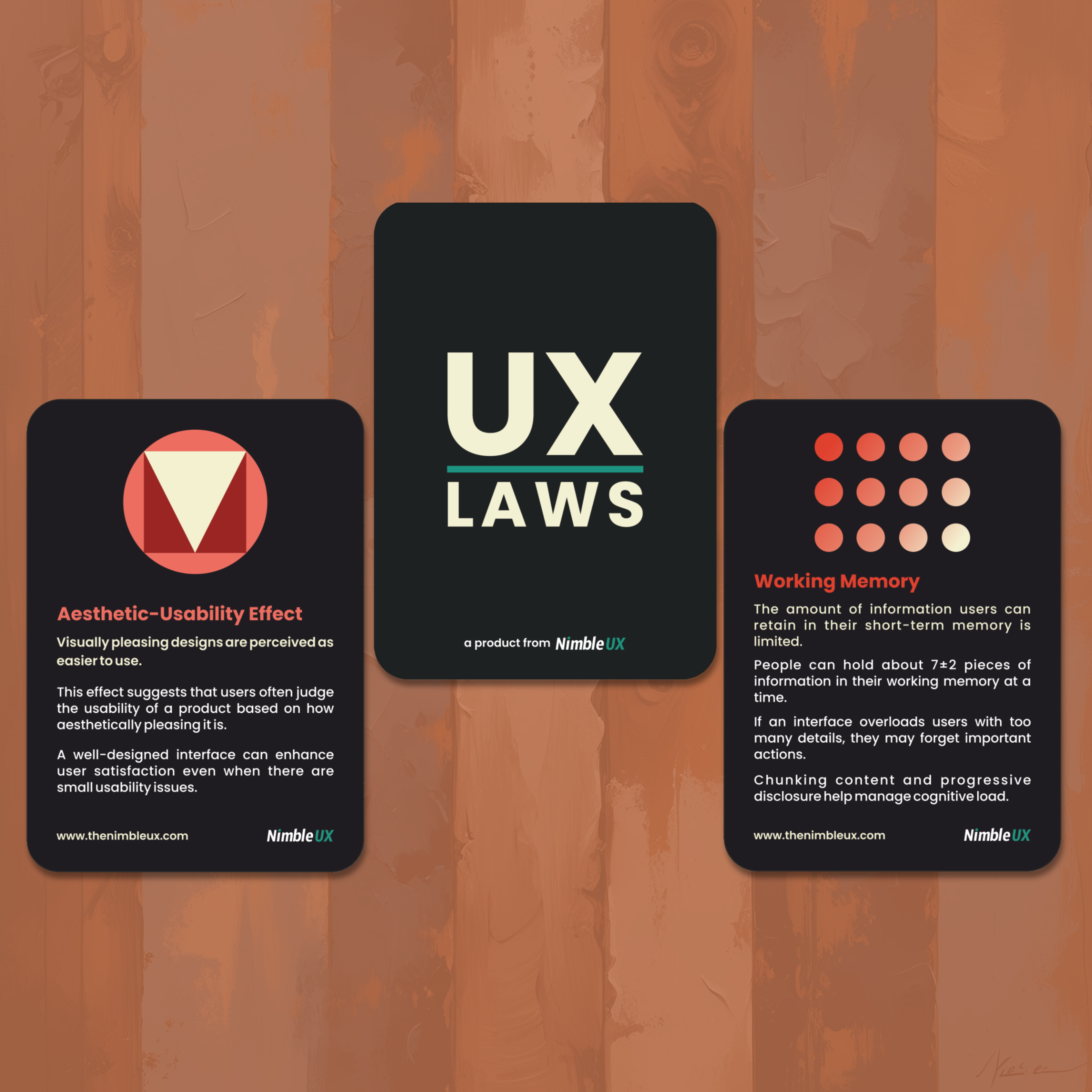 UX Laws Card Deck (Dark)